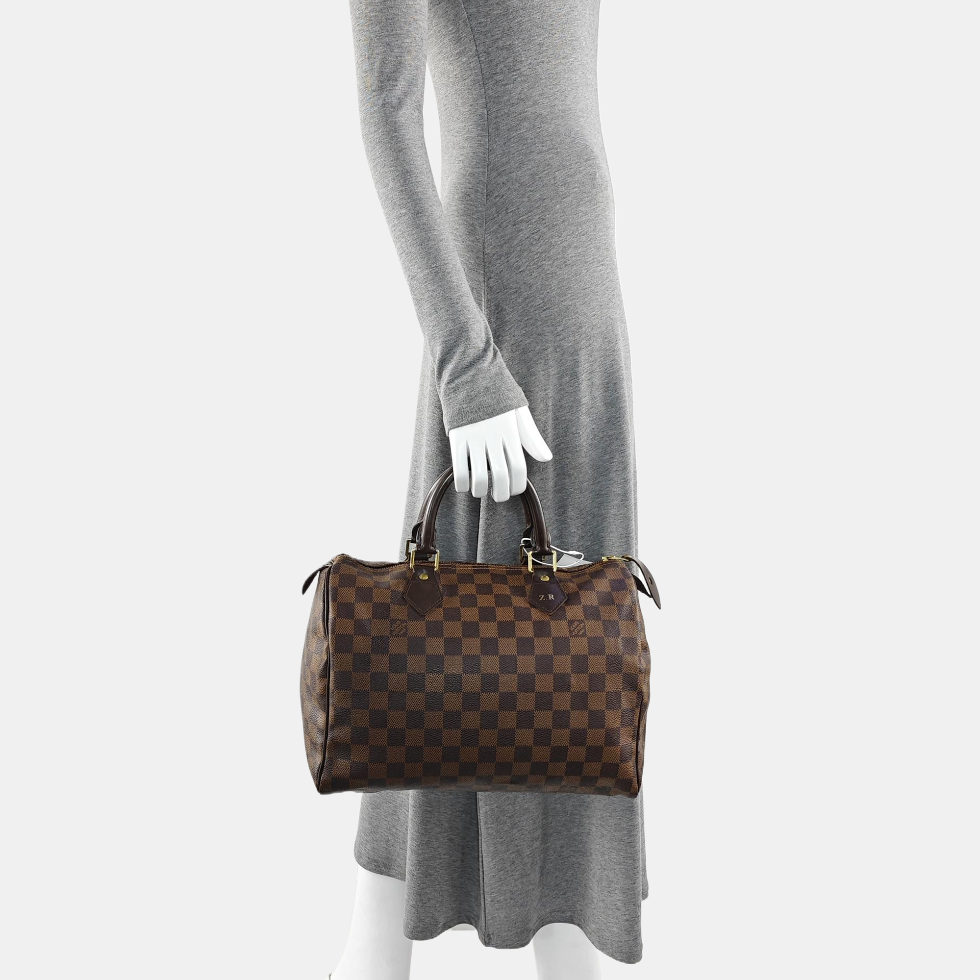 SPEEDY 30 Damier Ebene Coated Canvas Brown