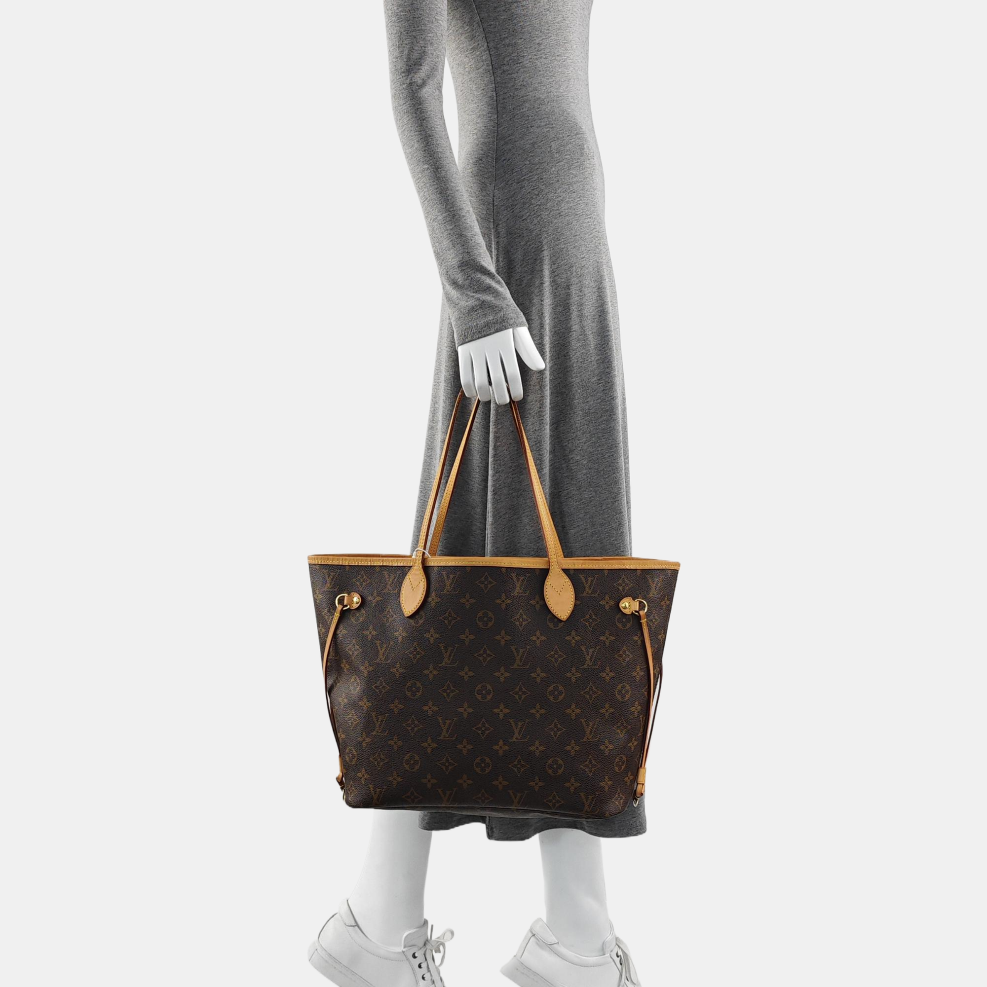 NEVERFULL MM Monogram Coated Canvas Brown