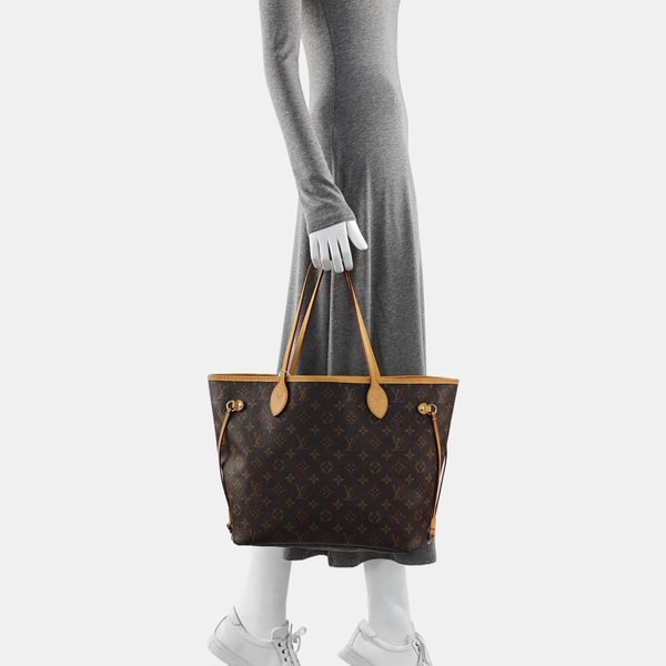 NEVERFULL MM Monogram Coated Canvas Brown