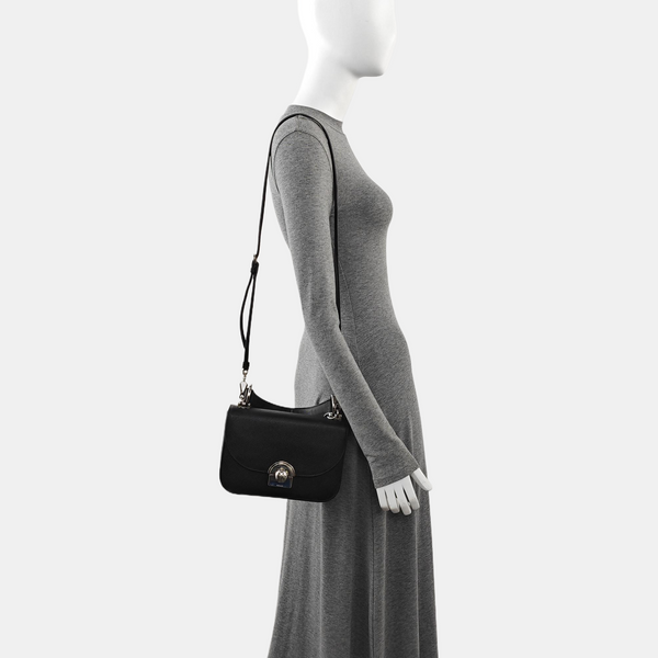 Saffiano Calfskin Shoulder Bag Black
