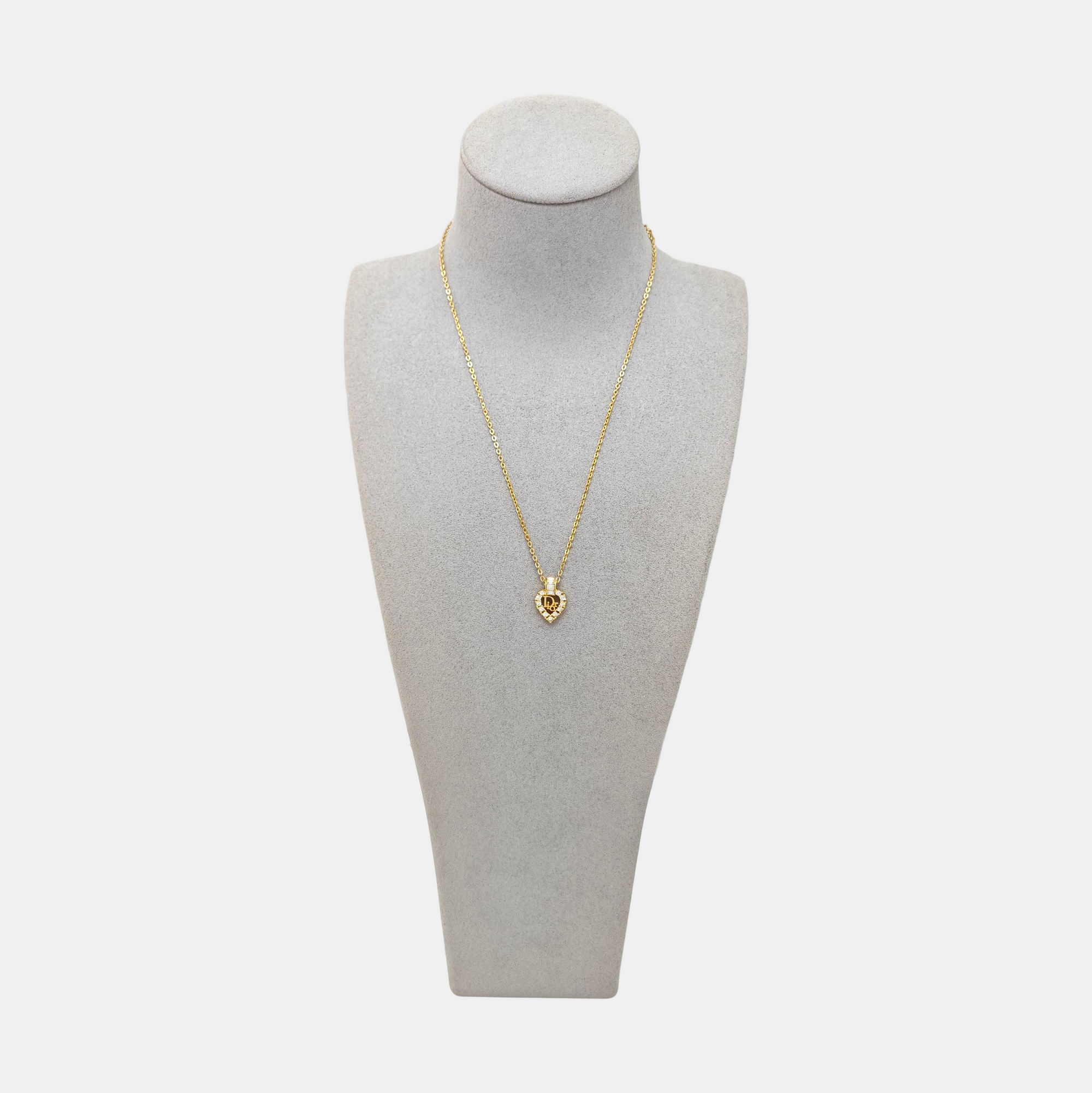 Dior Oblique Metal Gold Necklace