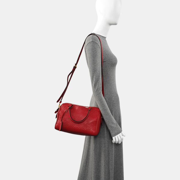 Authenticated pre-owned  SPEEDY 25 Monogram Calfskin Red - Shoulder Bag at Looply