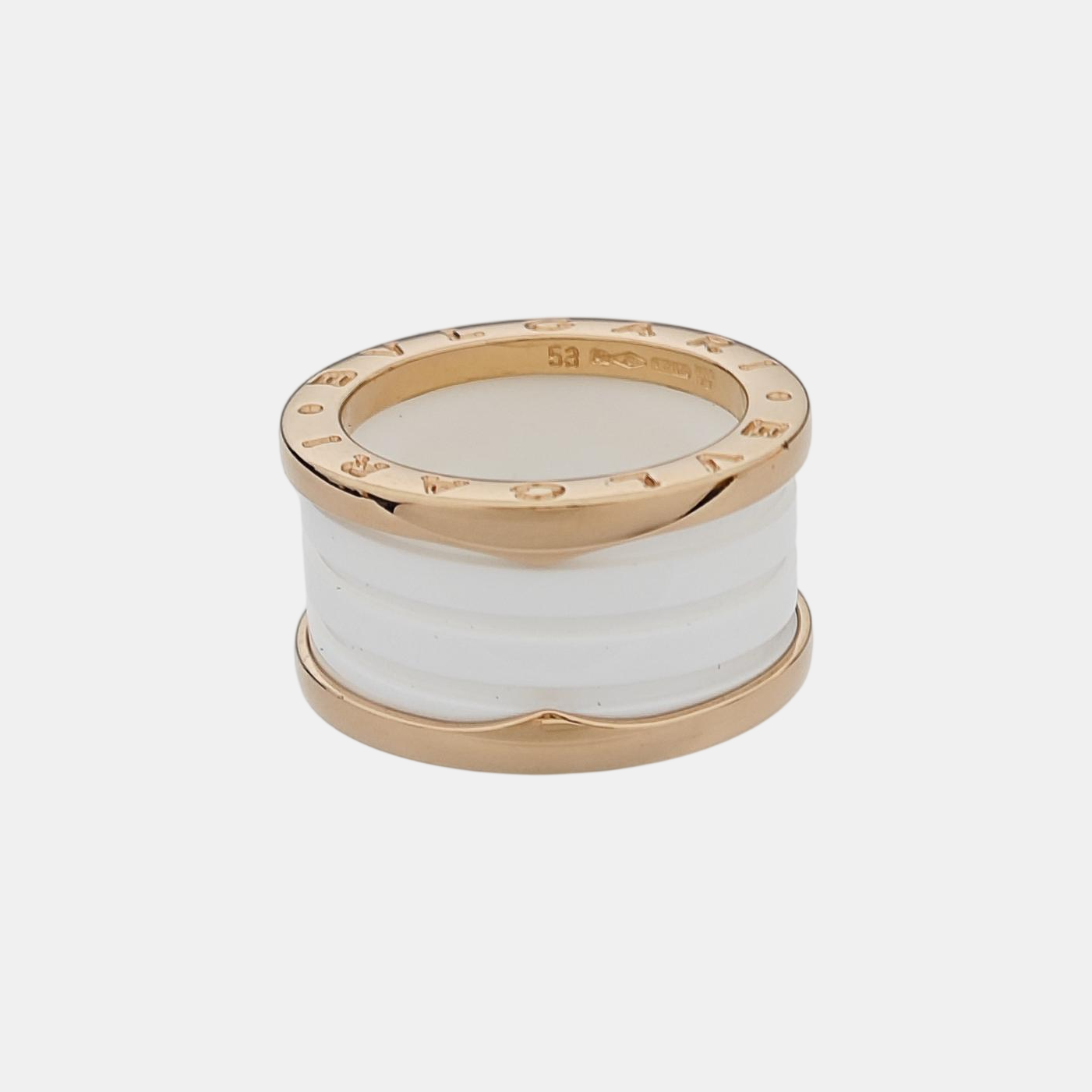 B.ZERO1 18k Rose Gold Ring EU 53