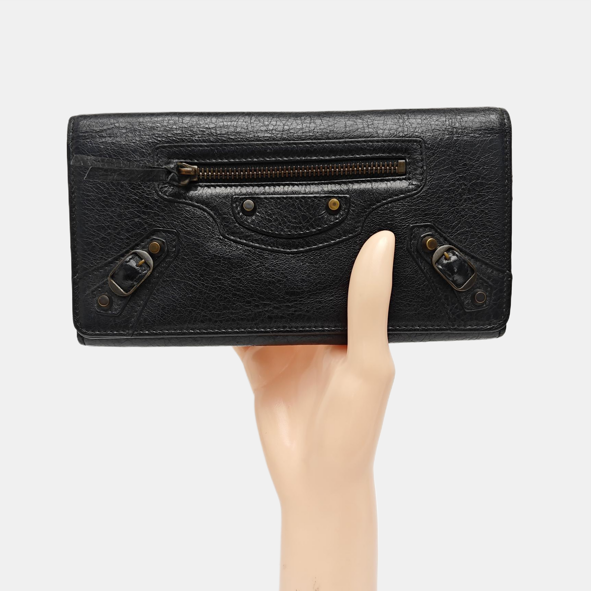 Classic City Lambskin Black Wallet