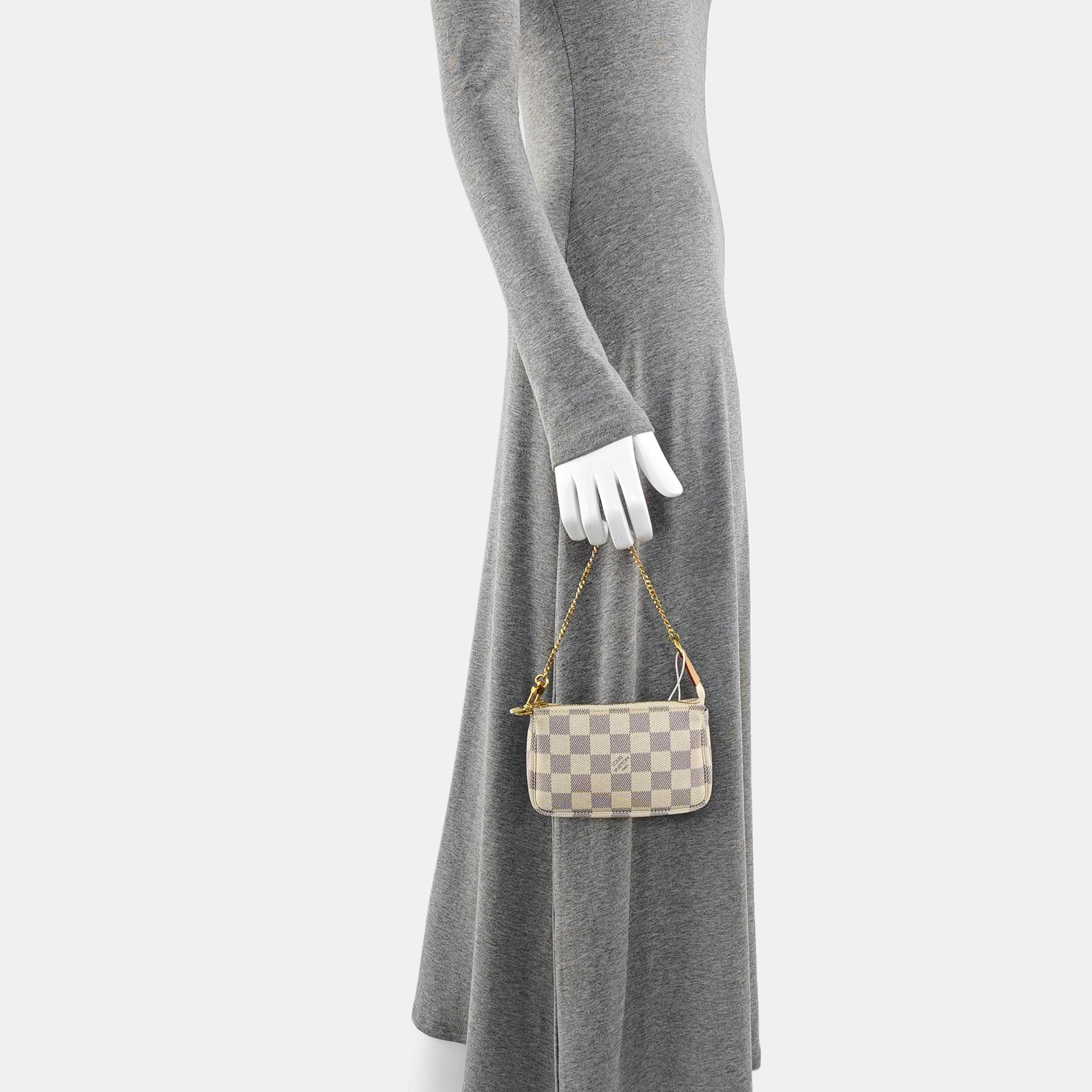 Authenticated pre-owned  ACCESSOIRES Mini Coated Canvas White - Top Handle Bag at Looply