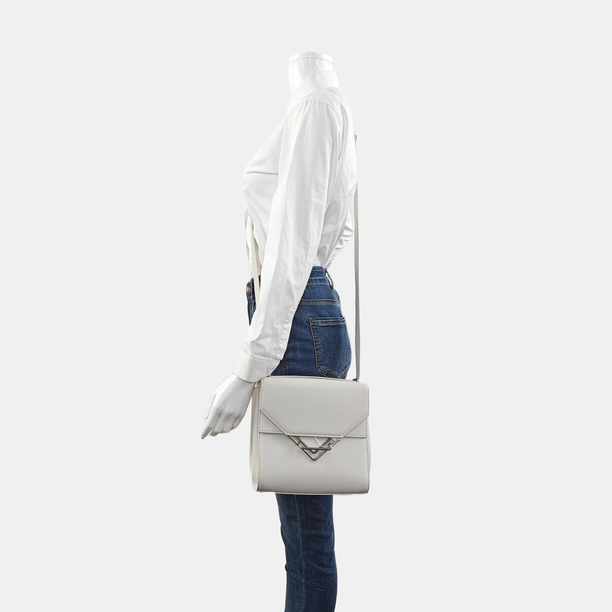 The Clip Calfskin White