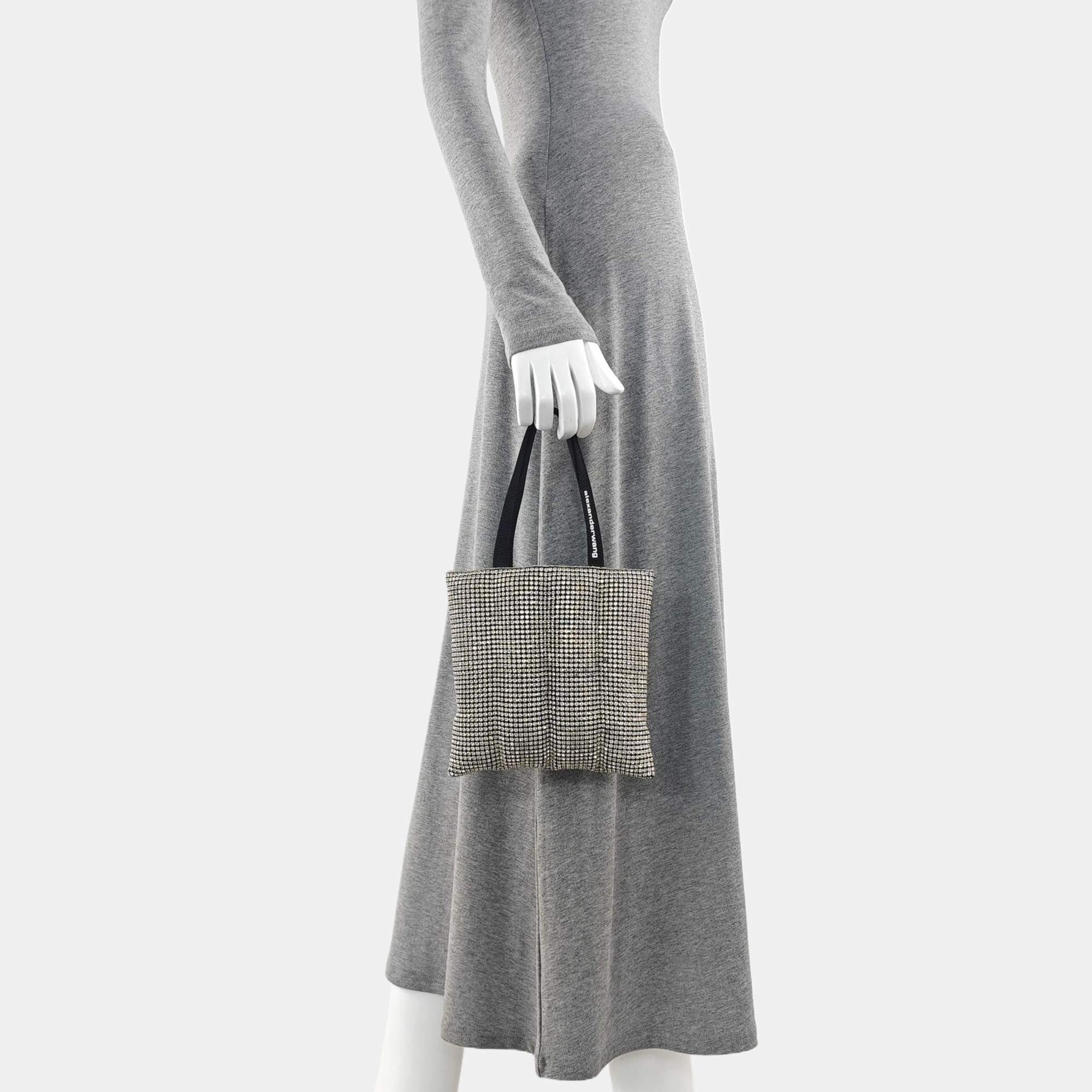 Lab-Grown Diamond Top Handle Bag Black