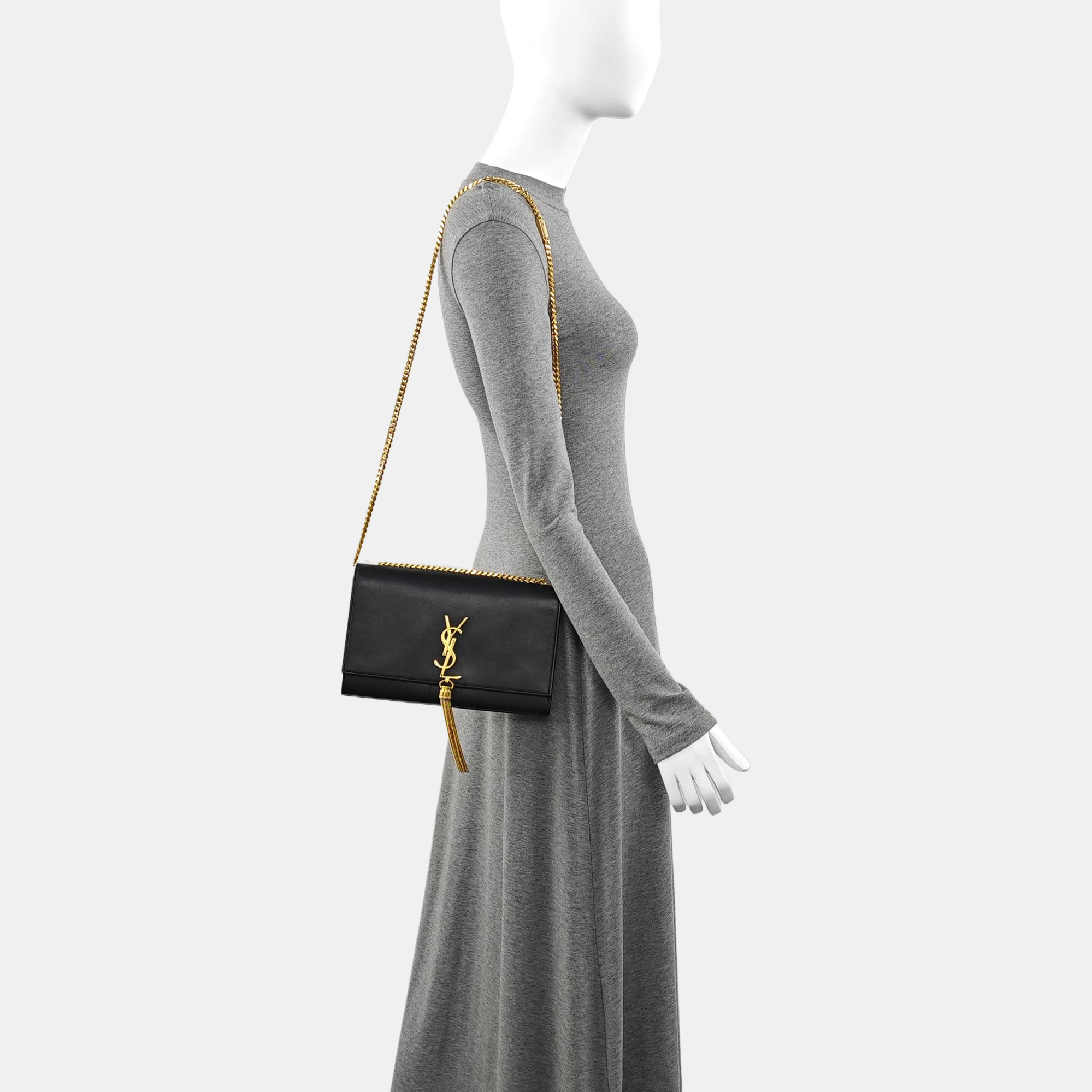 Authenticated pre-owned  KATE Medium Calfskin Black - Shoulder Bag at Looply