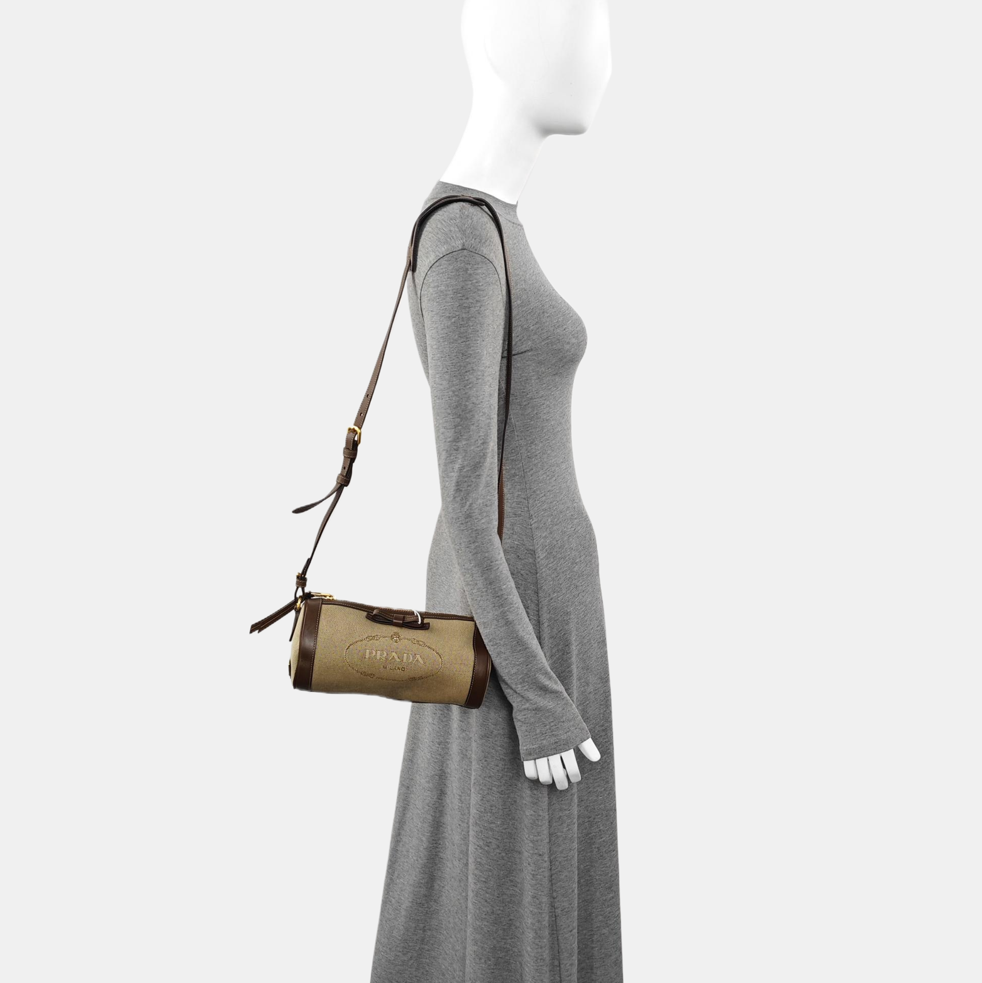 Canvas Shoulder Bag Beige