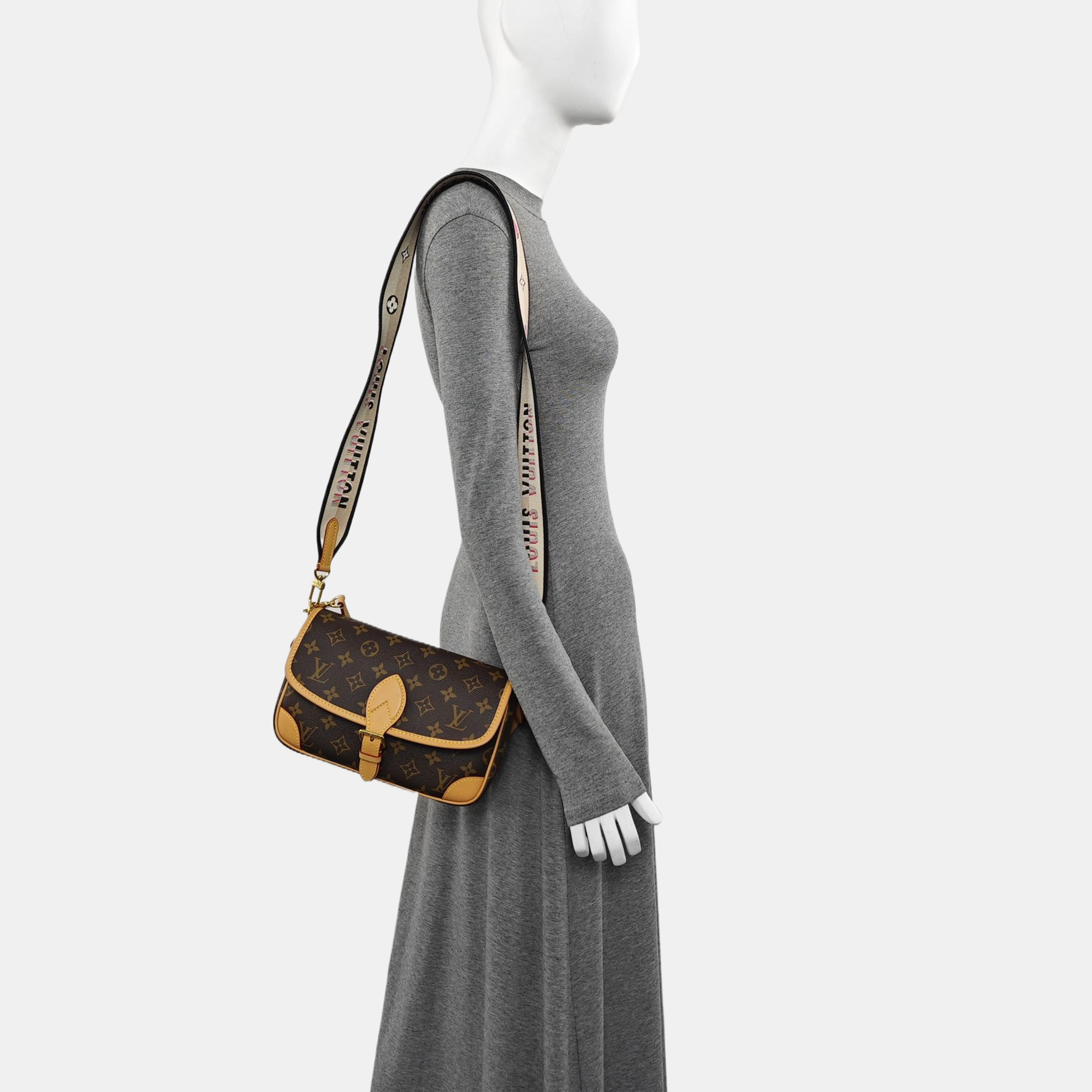 DIANE Monogram Coated Canvas Brown
