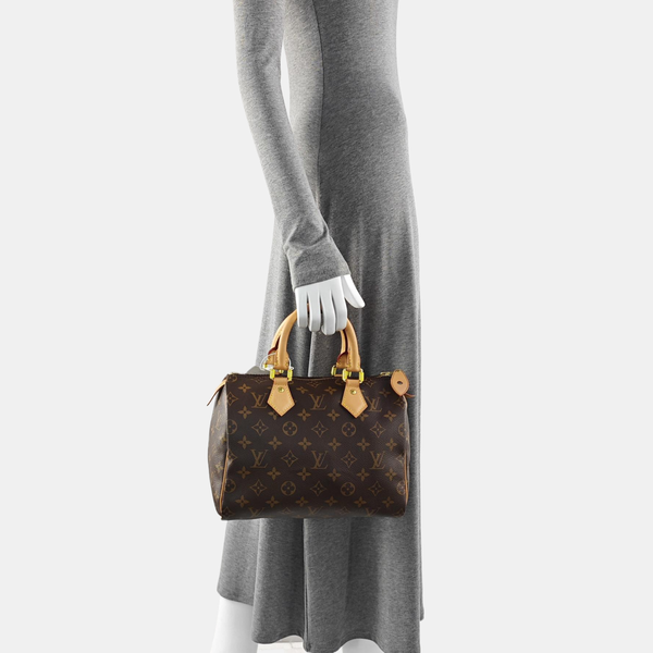 SPEEDY 25 Monogram Coated Canvas Brown