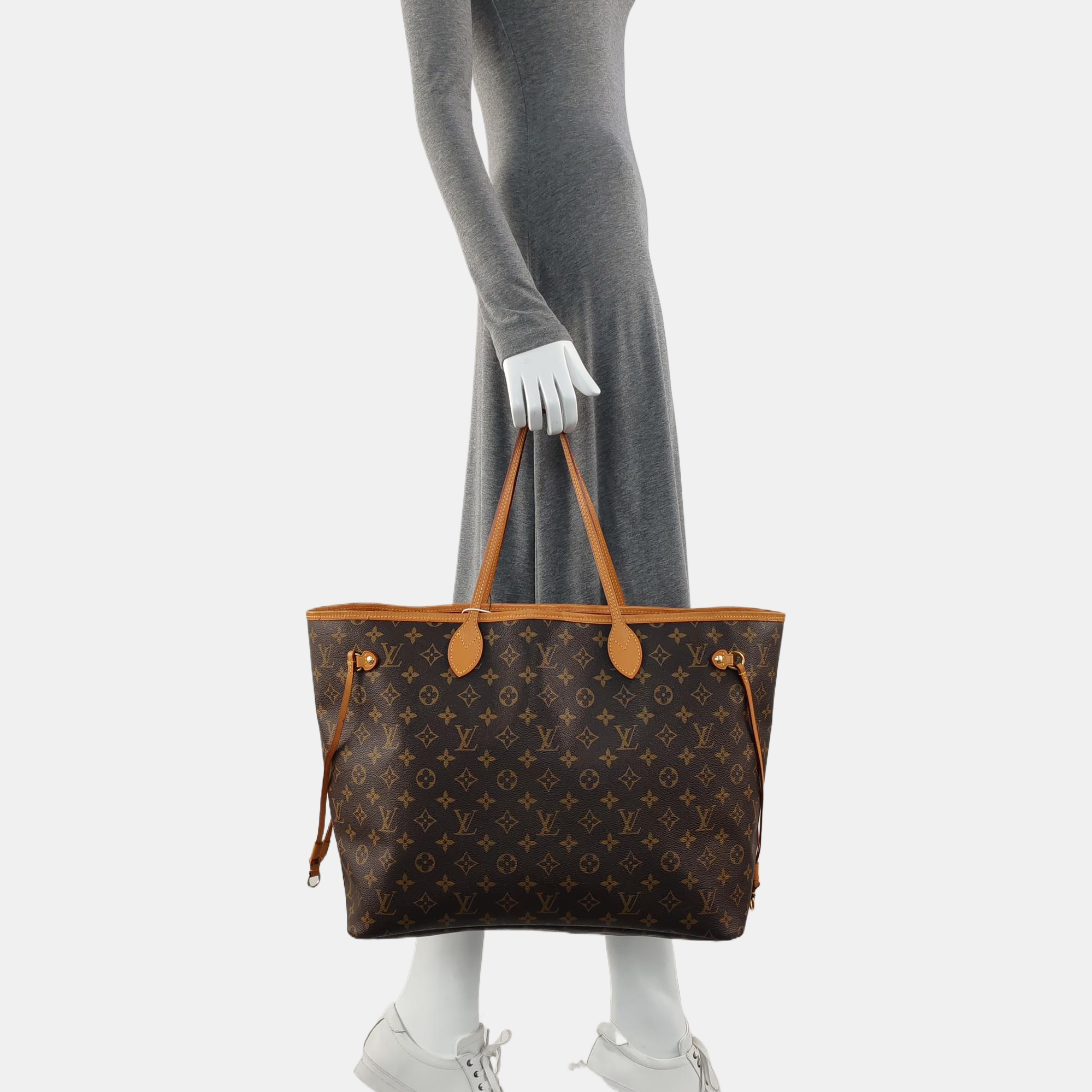 Authenticated pre-owned  NEVERFULL GM Monogram Coated Canvas Brown - Tote Bag at Looply