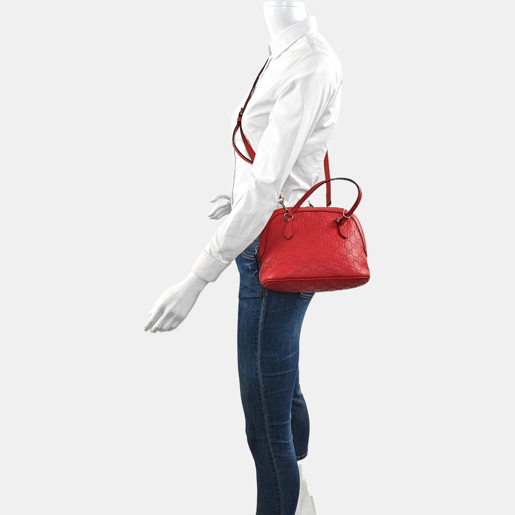 Dome Monogram Calfskin Red