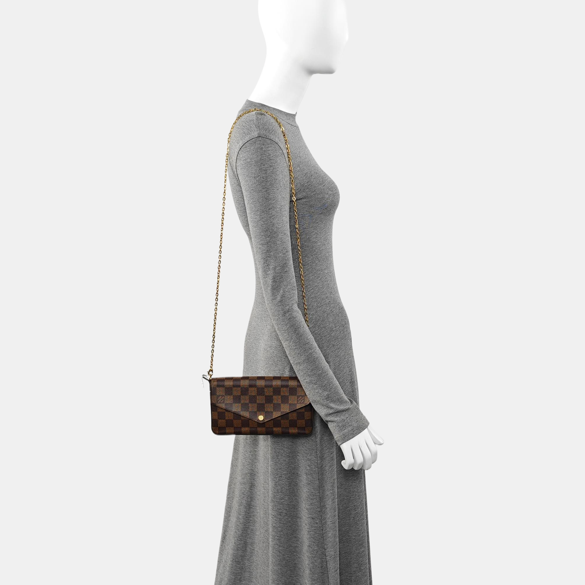 Authenticated pre-owned  FÉLICIE Coated Canvas Brown - Shoulder Bag at Looply