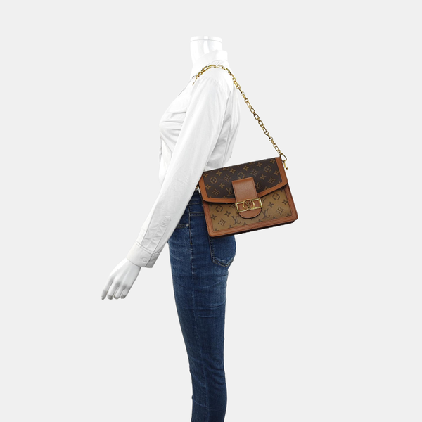 DAUPHINE MM Monogram Coated Canvas Brown