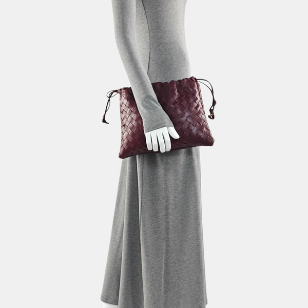 The Pouch Large Calfskin Red