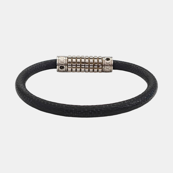 Coated Canvas Black Bangle