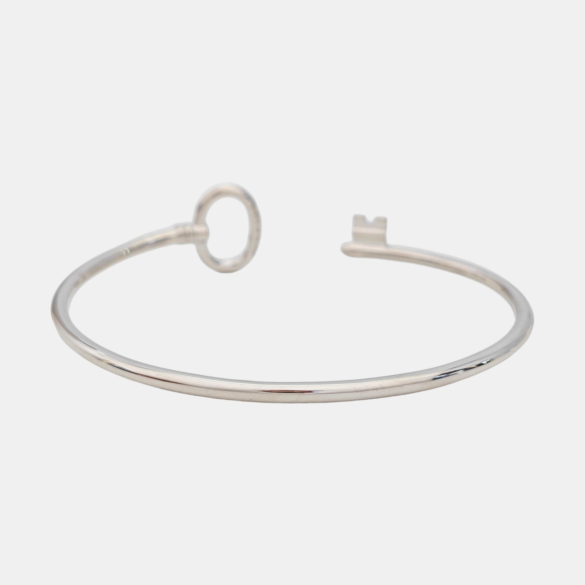 Tiffany Keys 18k White Gold Silver Bangle