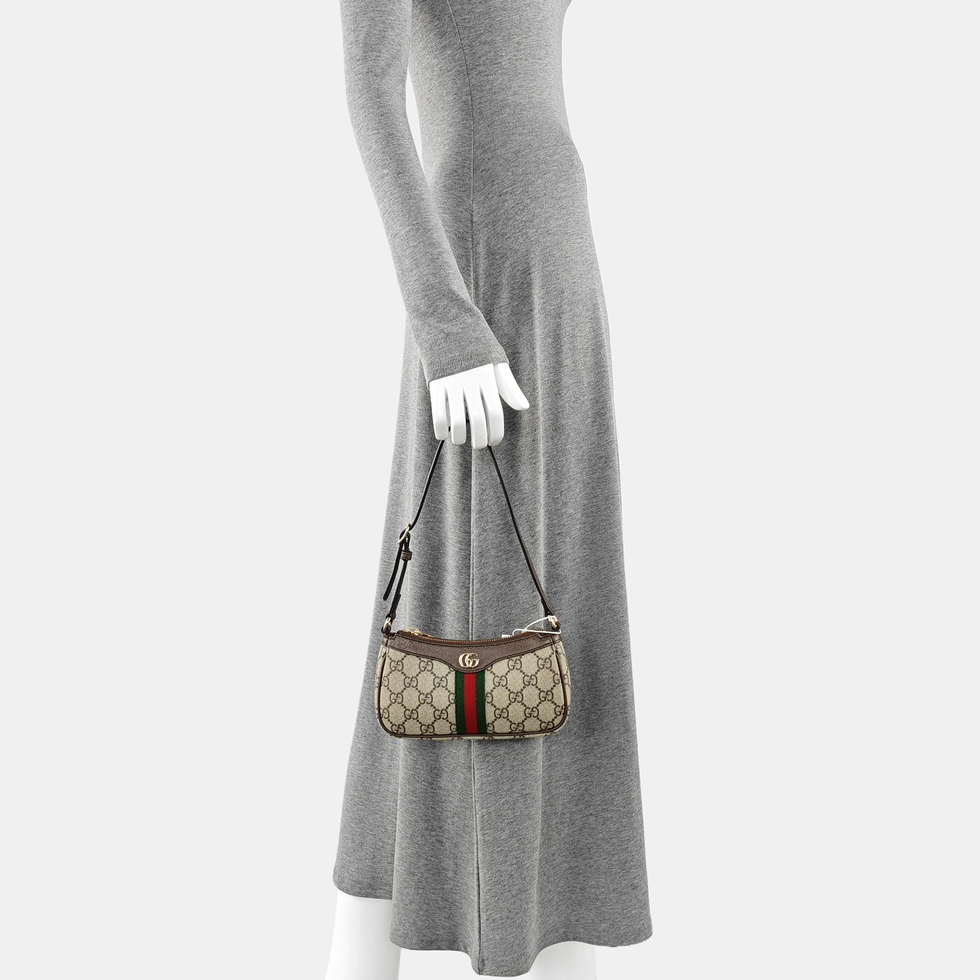 Ophidia Mini Monogram Coated Canvas Beige
