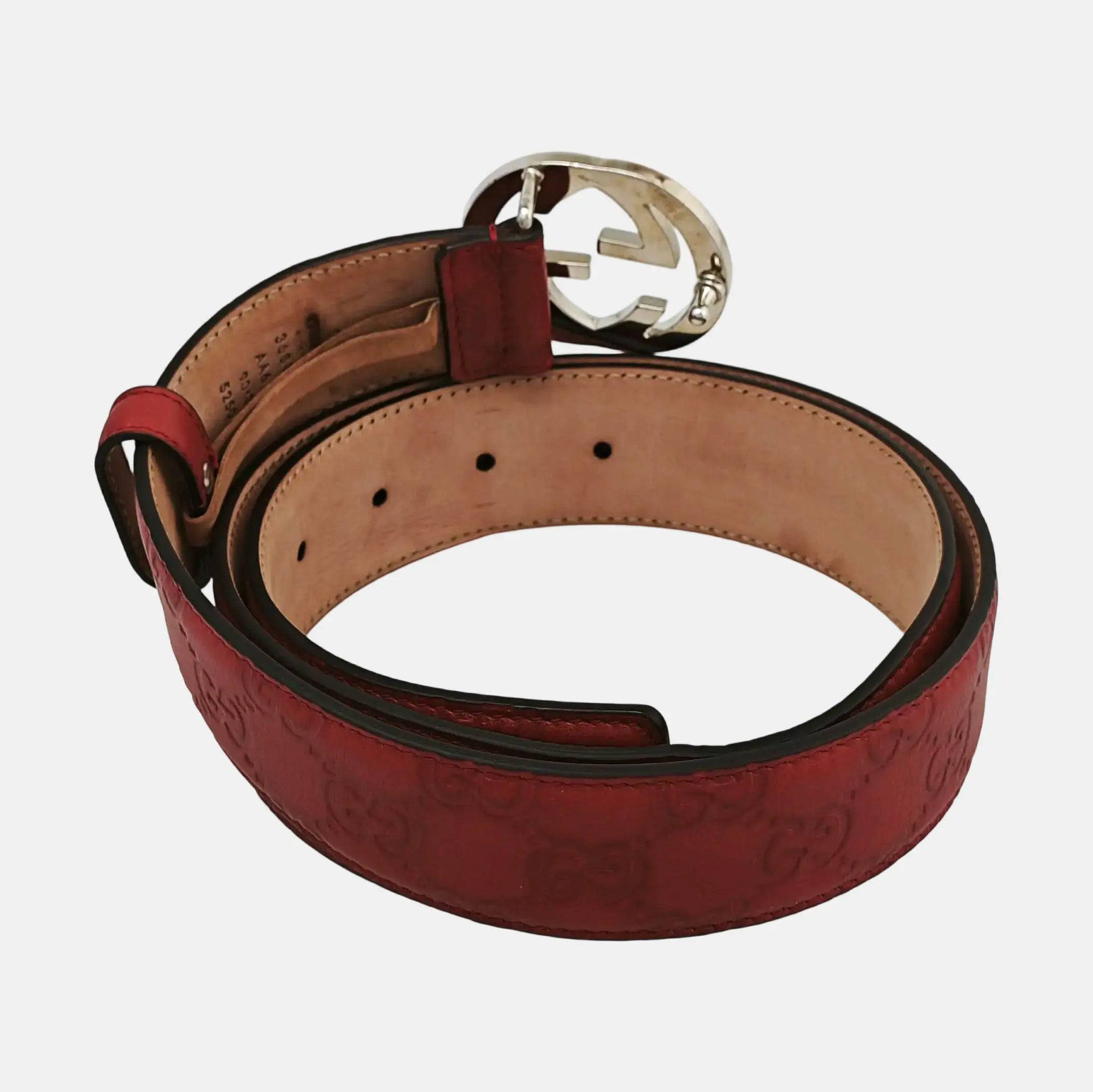 Leather Belt Red