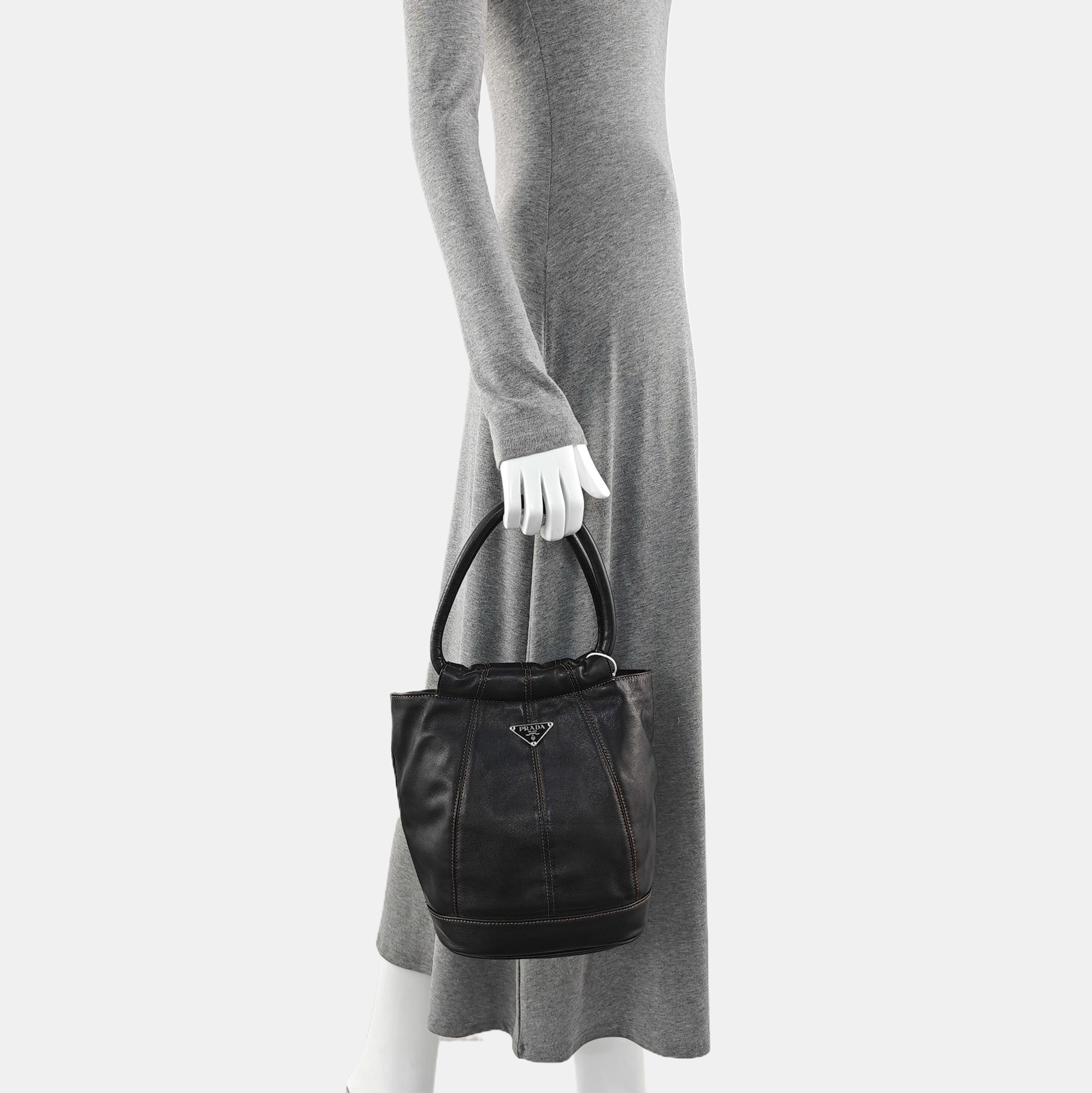 Calfskin Bucket Bag Black