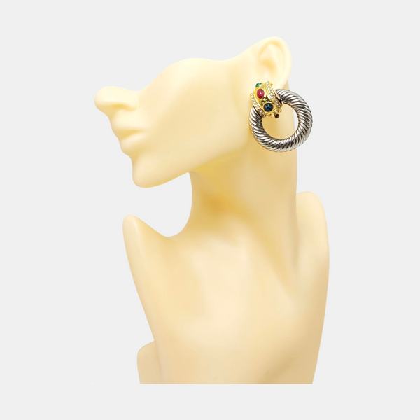 Metal Silver Clip On Earrings