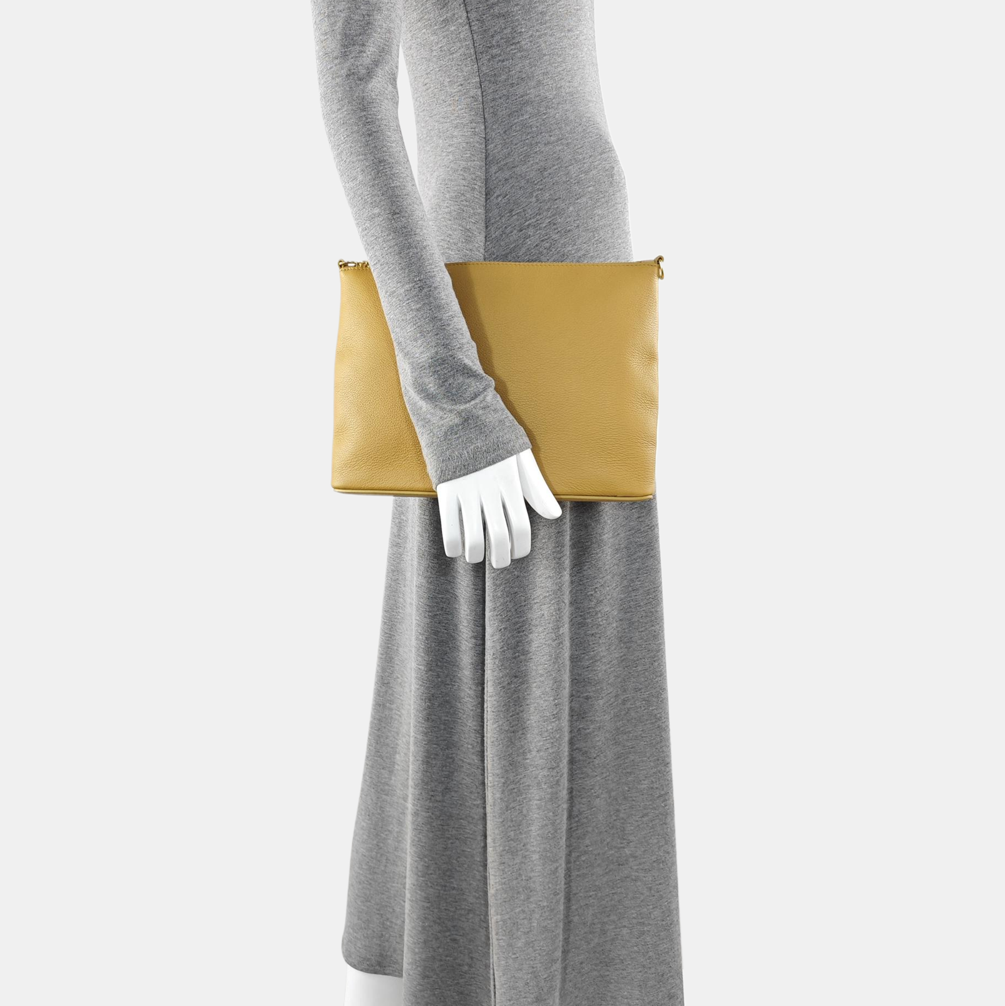 Calfskin Clutch Brown