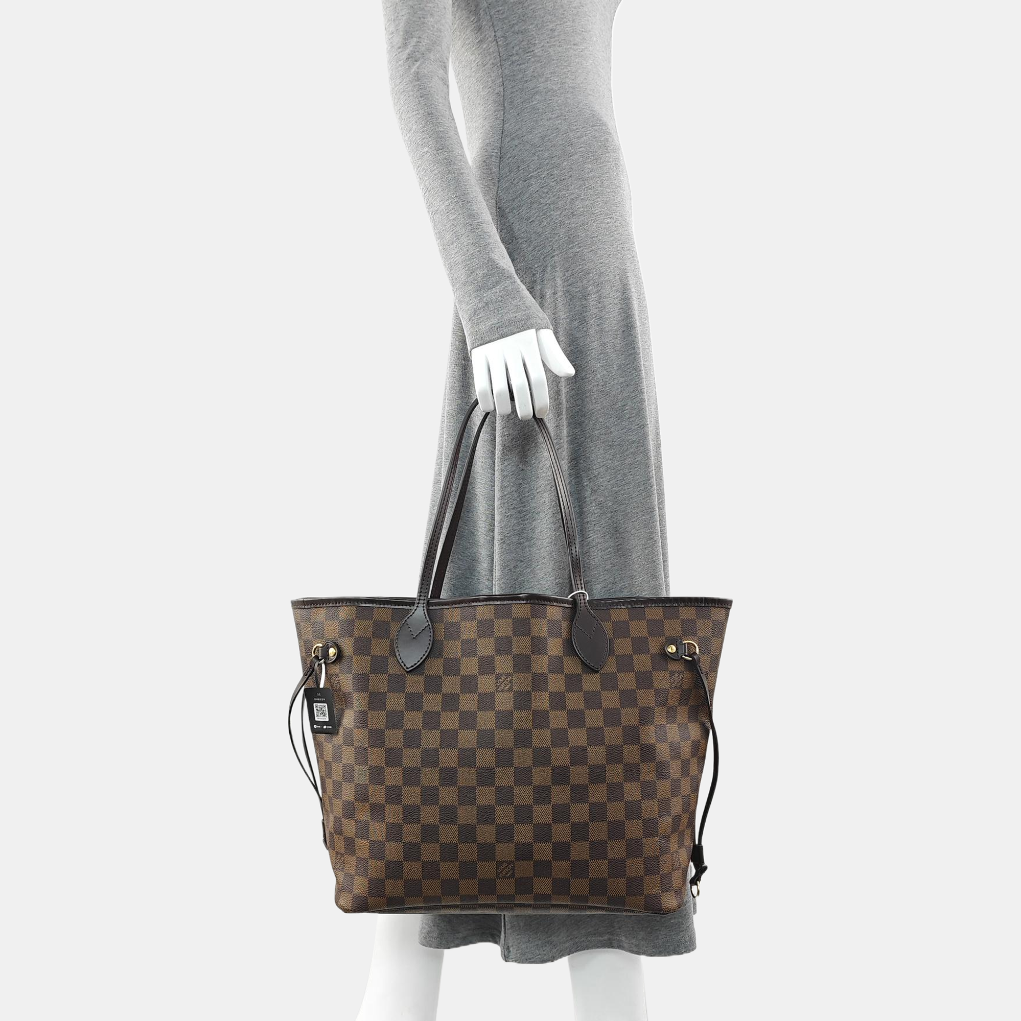 NEVERFULL MM Damier Ebene Coated Canvas Brown