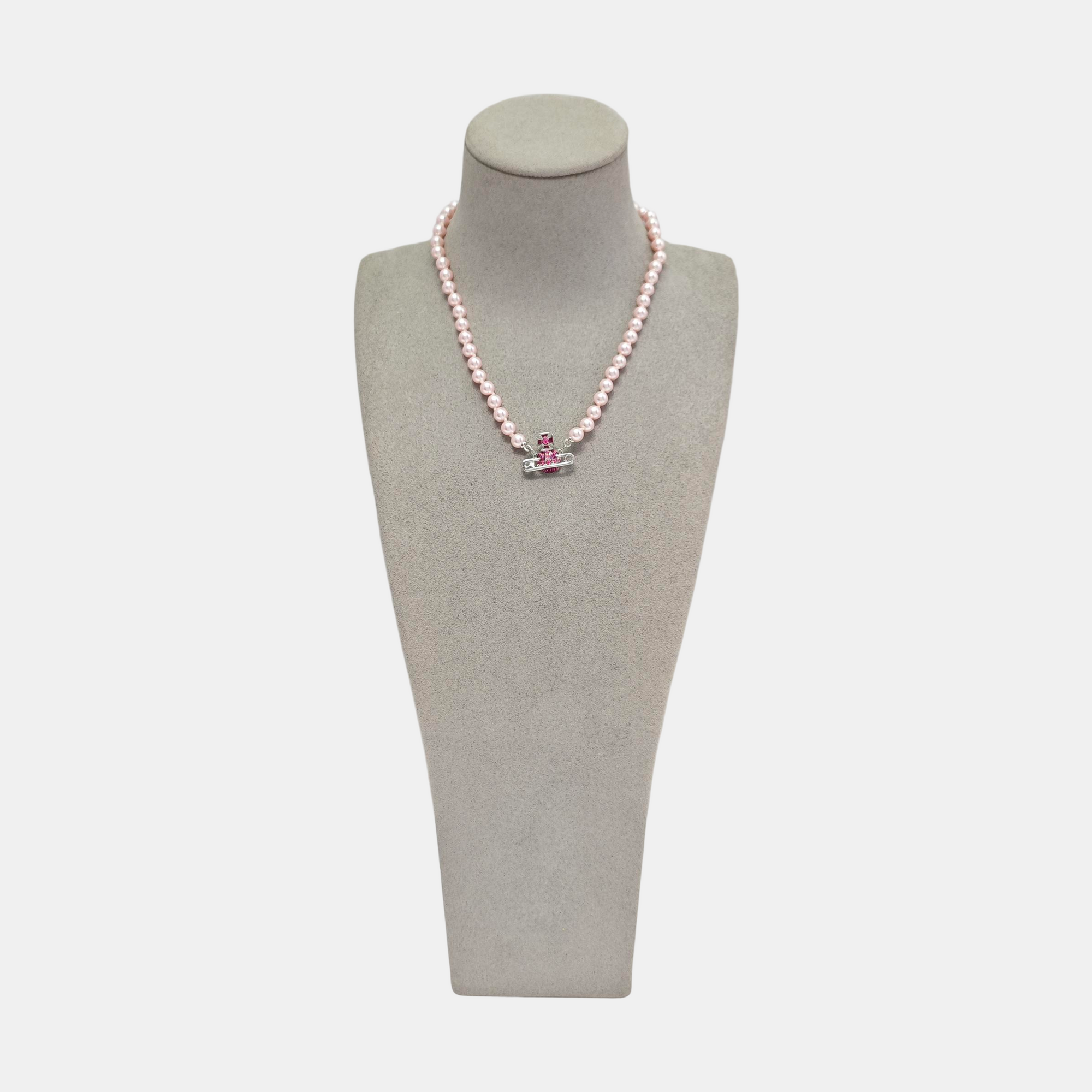 Faux Pearl Pink Necklace