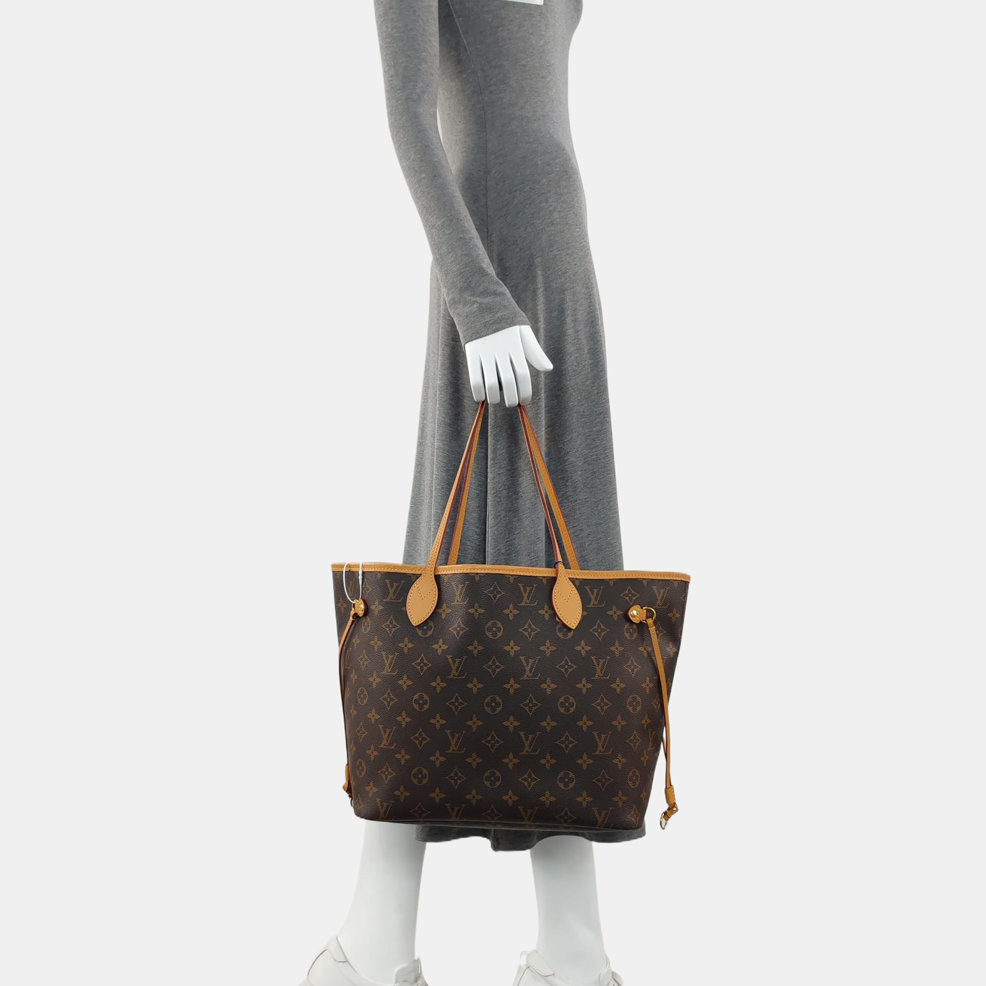 NEVERFULL MM Monogram Coated Canvas Brown