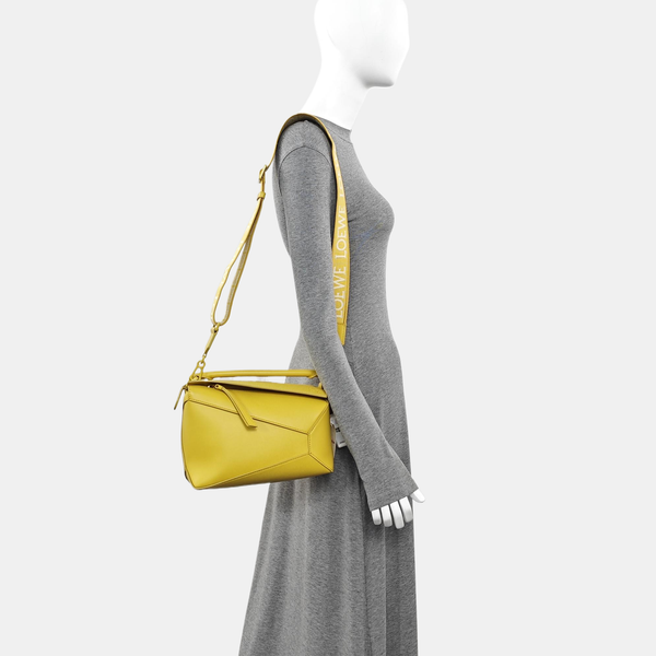 Puzzle Small Calfskin Yellow