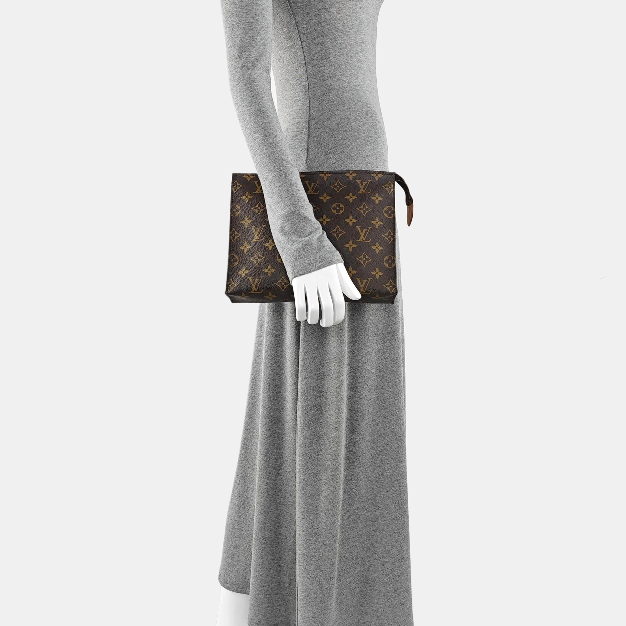 TOILET POCKET 26 Monogram Coated Canvas Brown