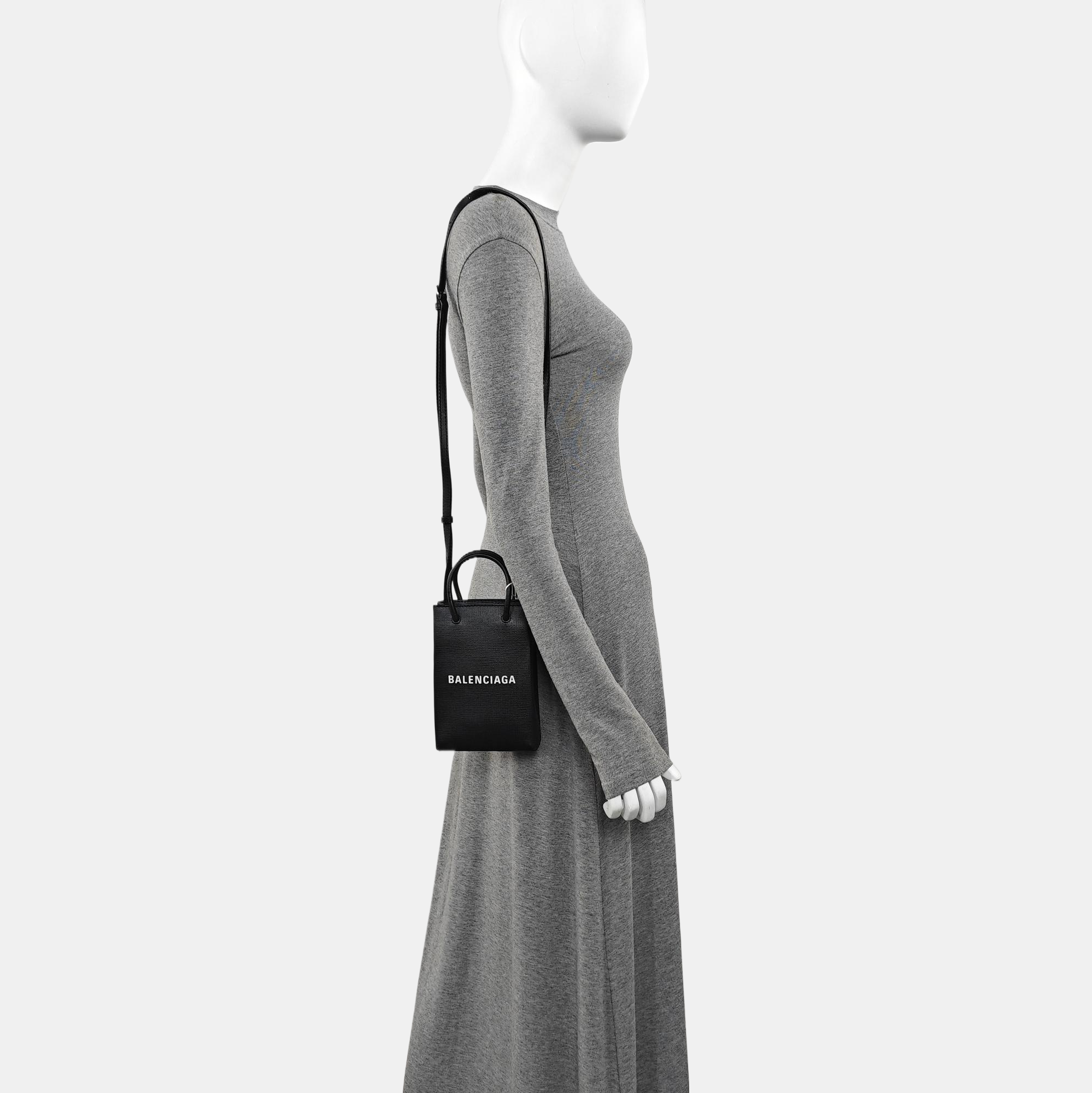 Shopping Bag Calfskin Black