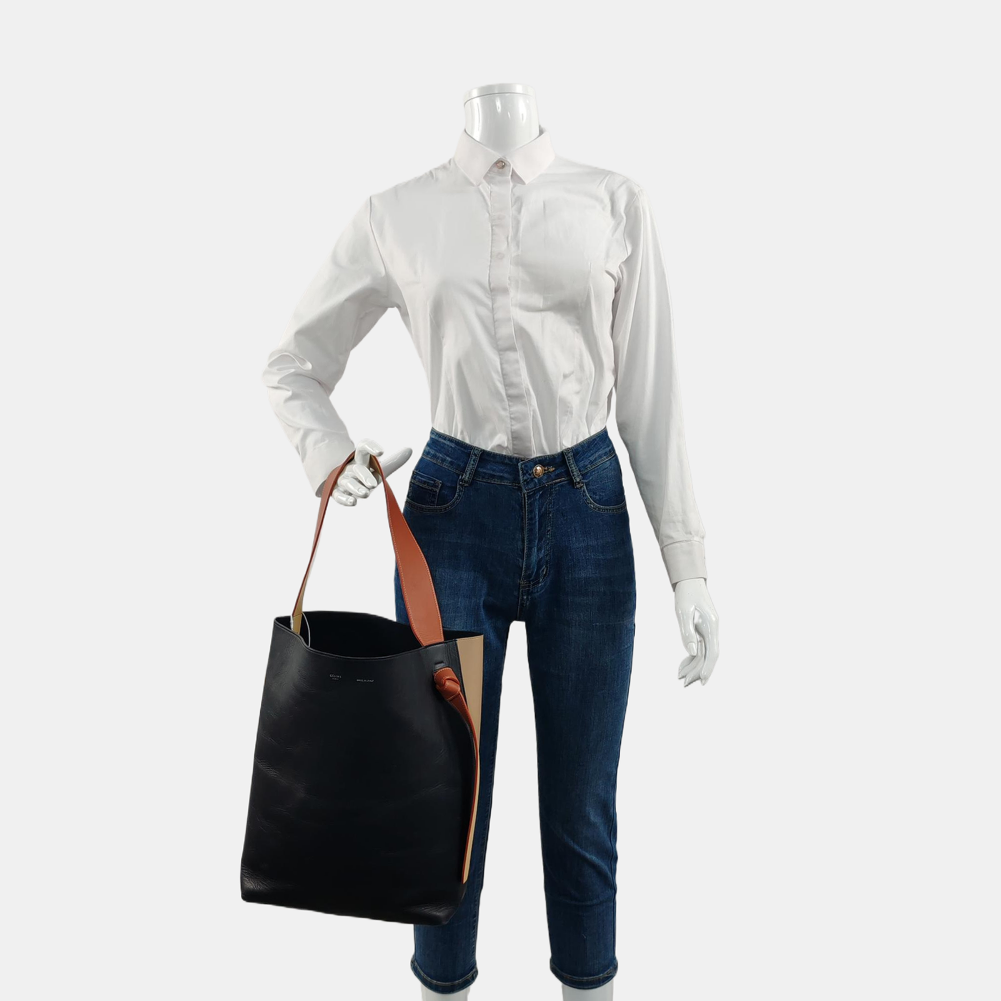 TWISTED CABAS Small Calfskin Blue