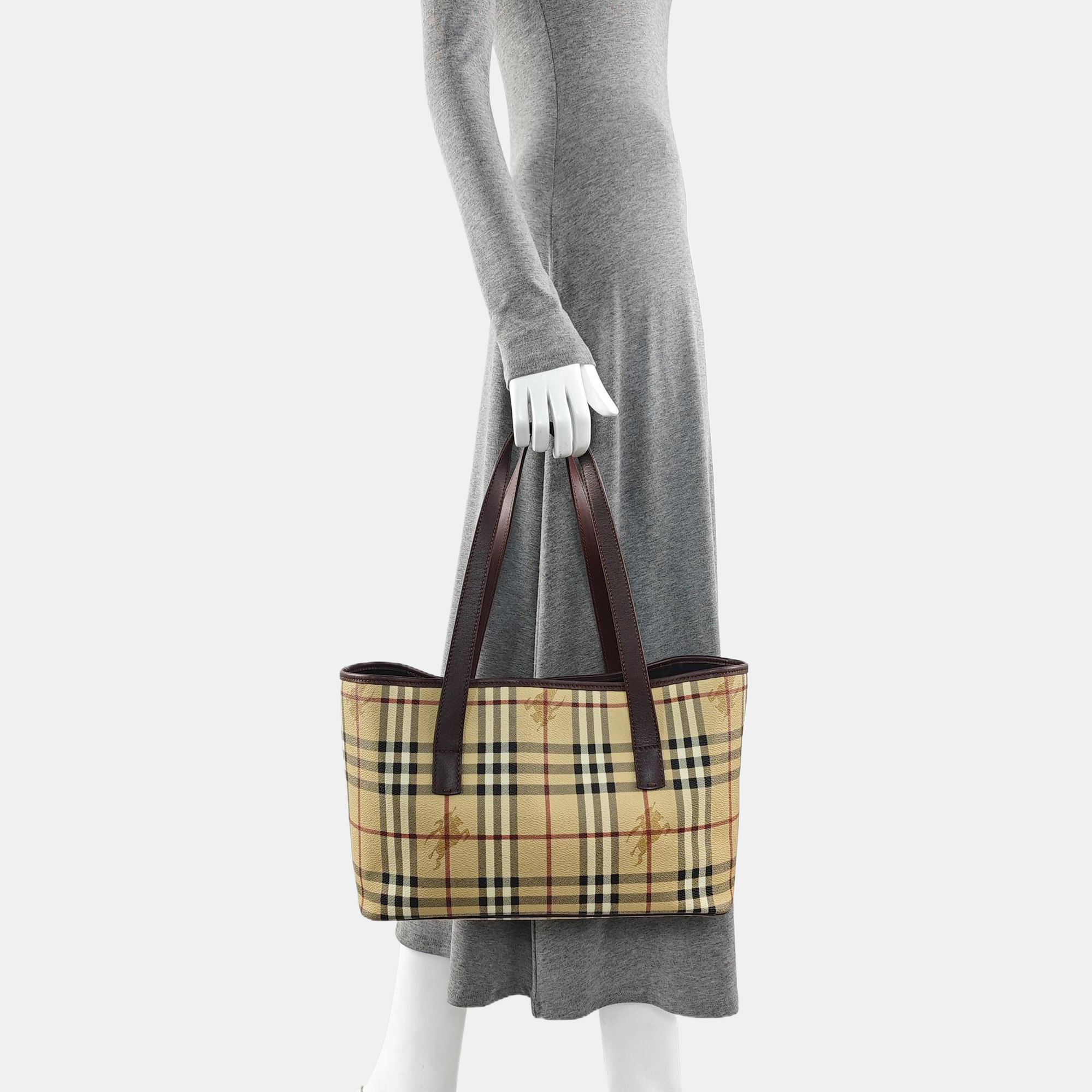 Coated Canvas Tote Bag Beige