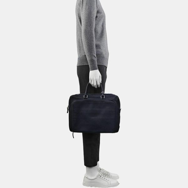 Saffiano Calfskin Top Handle Bag Blue