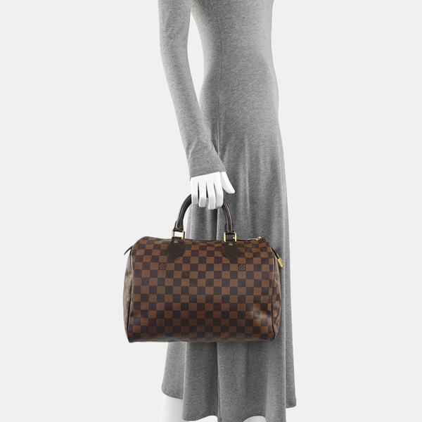 SPEEDY 30 Damier Ebene Coated Canvas Brown