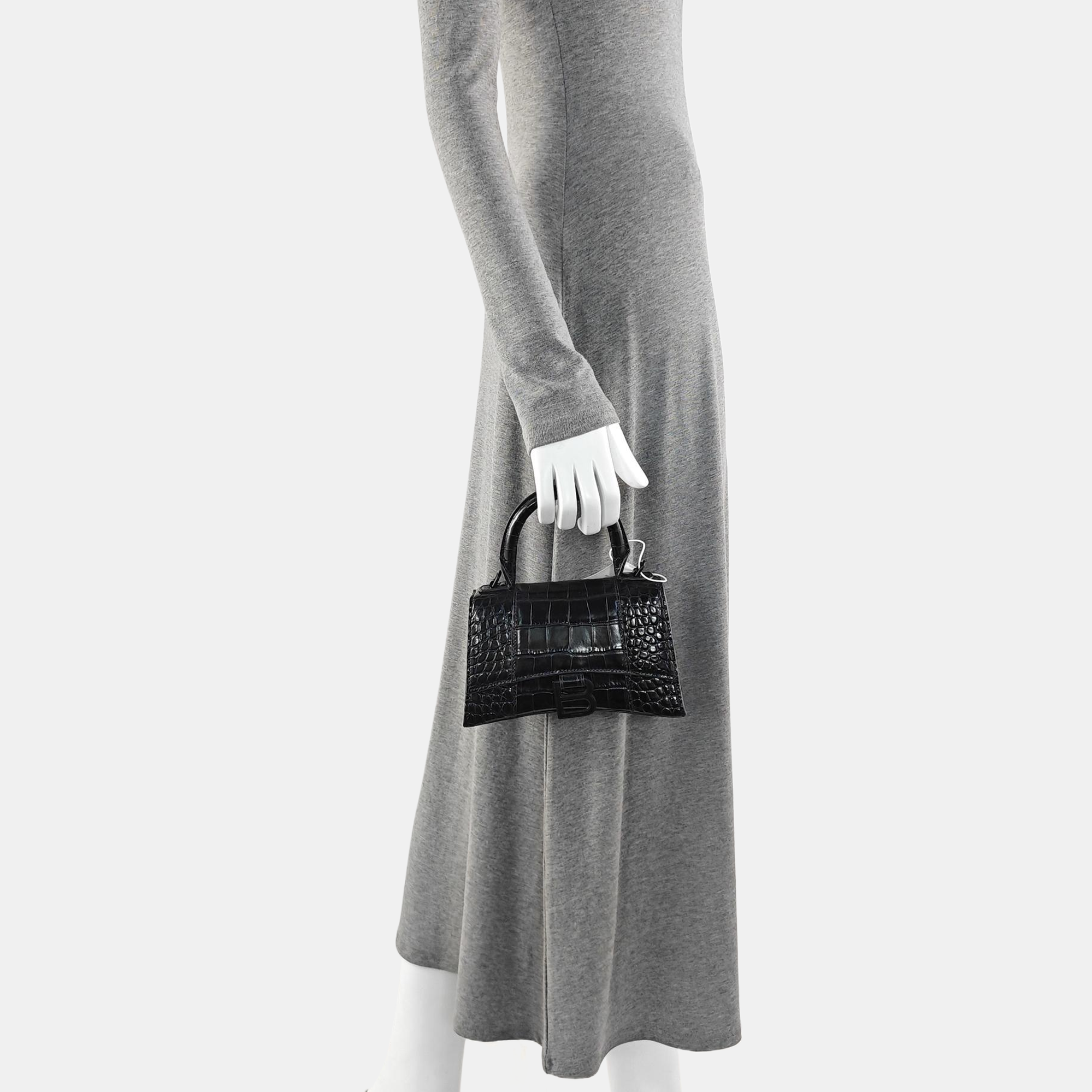 Hourglass Small Calfskin Black