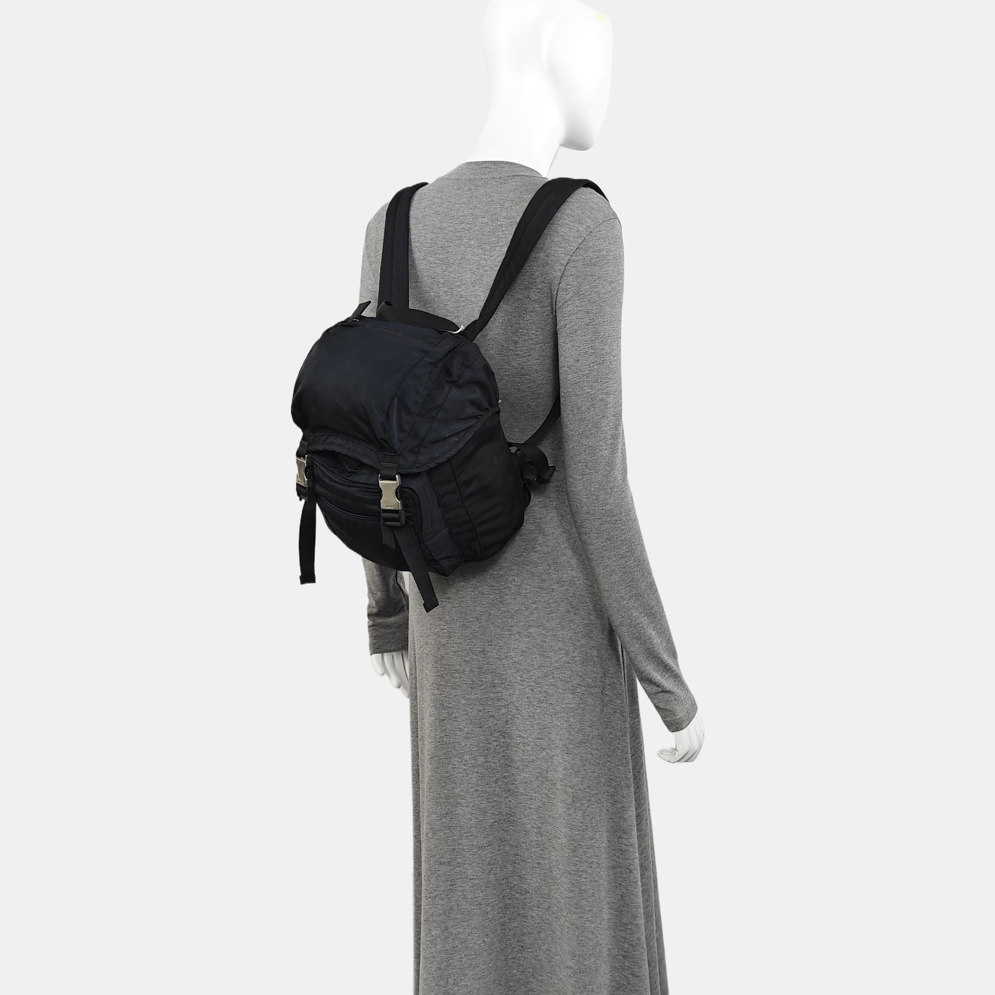 Nylon Backpack Black