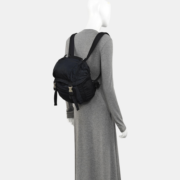 Nylon Backpack Black