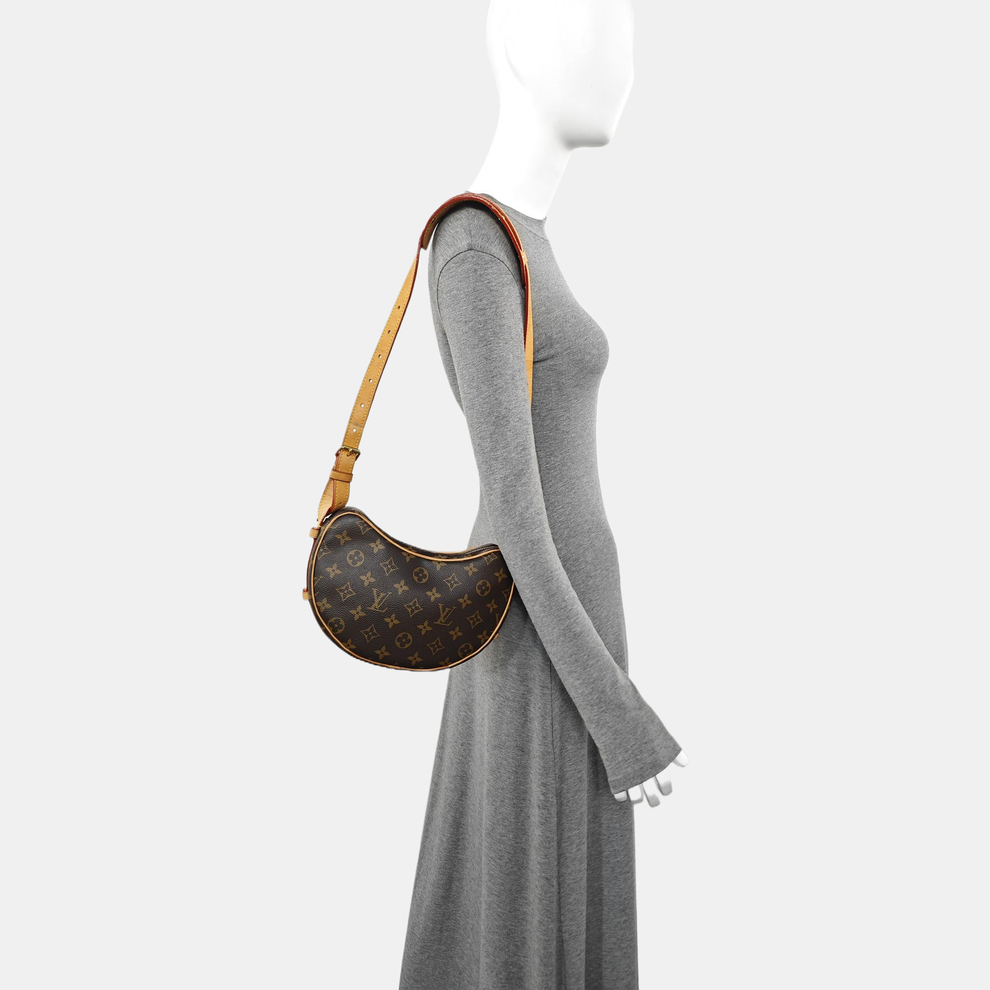 CROISSANT Monogram Coated Canvas Brown