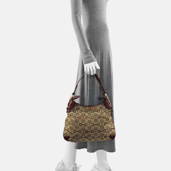 Monogram Canvas Top Handle Bag Brown