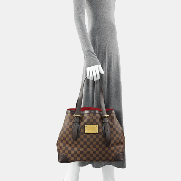 HAMPSTEAD MM Damier Ebene Coated Canvas Brown