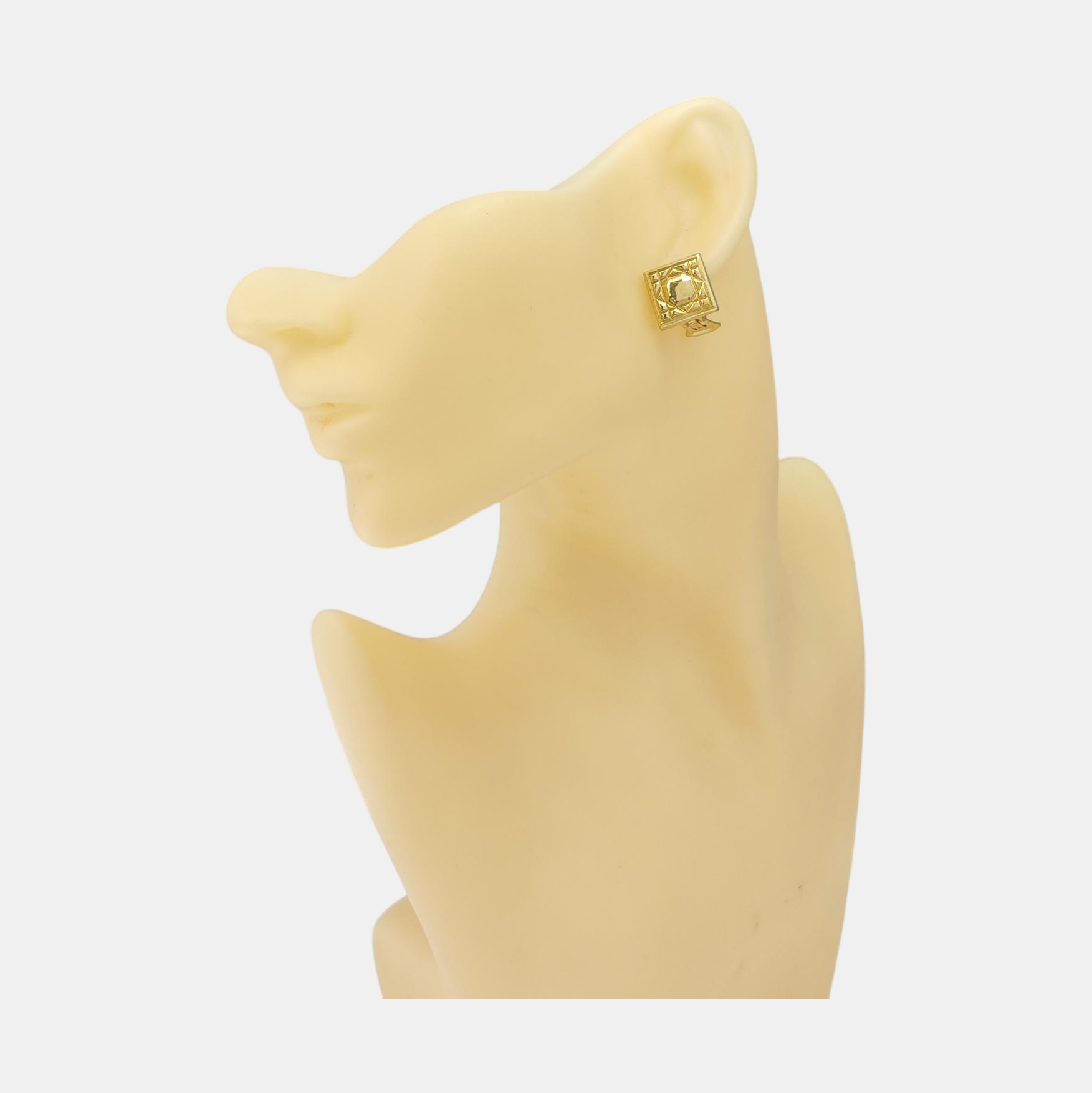 Metal Gold Clip On Earrings