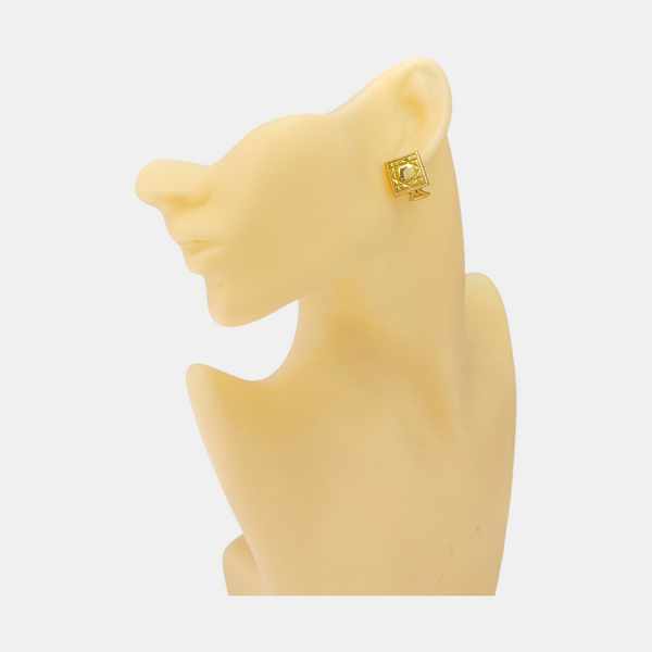 Metal Gold Clip On Earrings