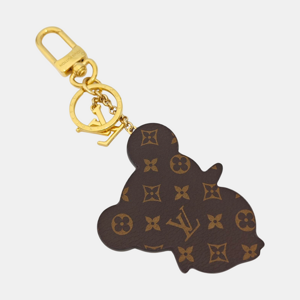 Coated Canvas Bag Charm Multicolor