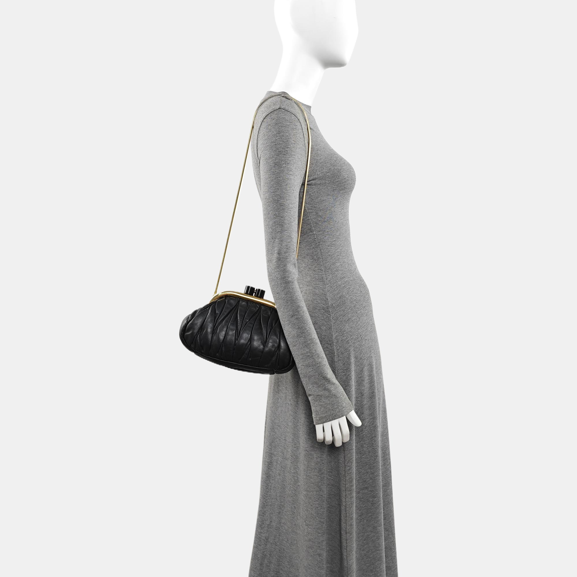 Miu Belle Lambskin Black