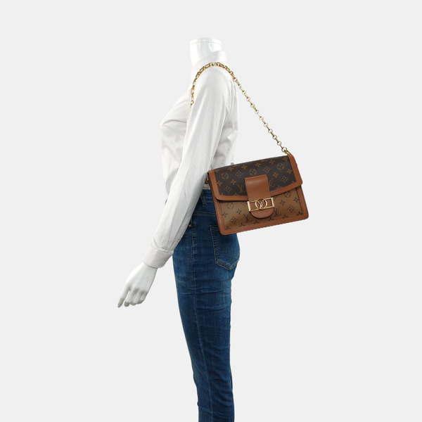 DAUPHINE MM Monogram Coated Canvas Brown