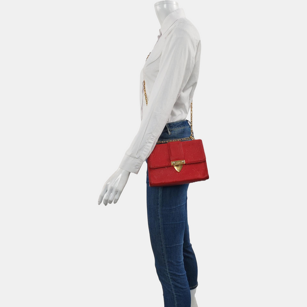 SAINT SULPICE PM Monogram Calfskin Red