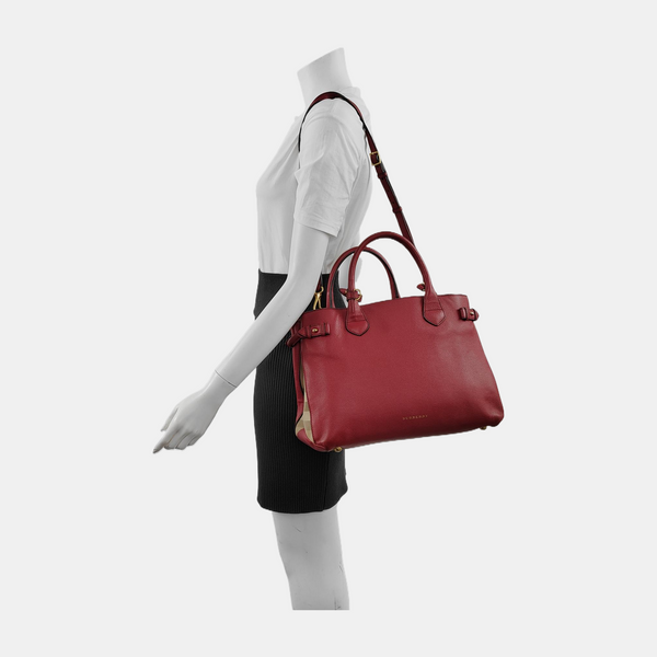 The Banner Medium Calfskin Red